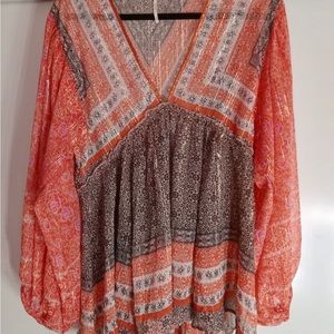 Free People - Sheer Ballon Sleeve Tunic